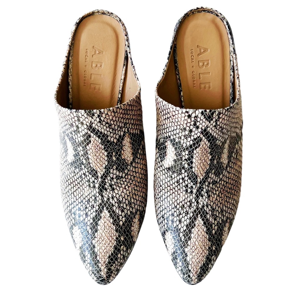 Able Rojas Snake/Python Heeled Mule | 8.5 - image 3
